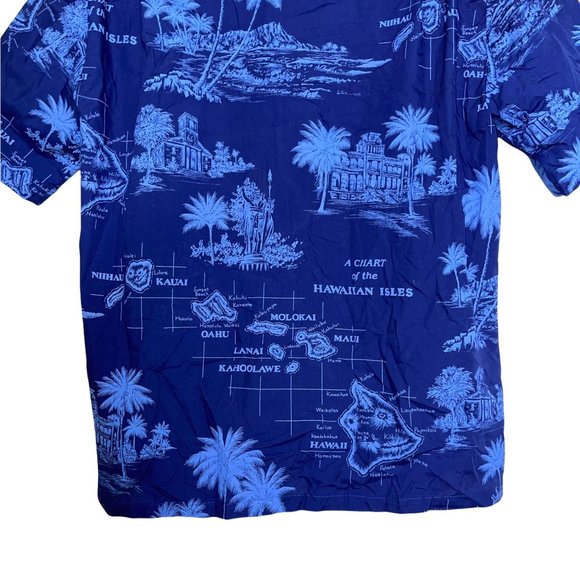 CT Hawaii Fashions Blue Vintage Island King Kamehameha Vacation Shirt XL - Picture 8 of 10